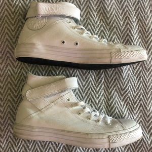 All white leather Converse II’s